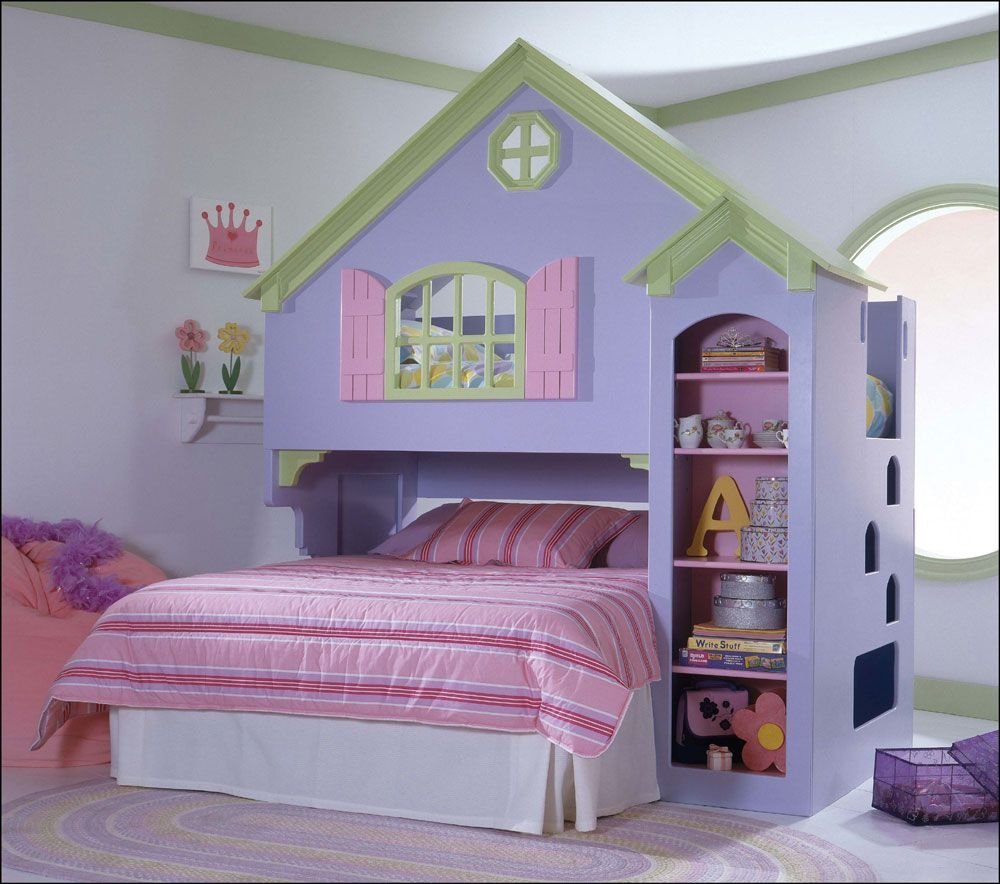 purple kids bed