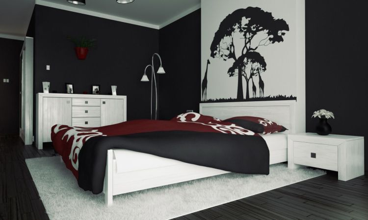 Bedroom Interior Masculine Style White Elegant Bed Design On Black White Bedrooms Comes With Adorable Modern White Floor Lamp Plus Admirable Artwork Wall Paint Design Helda Site Furnitures Home Design